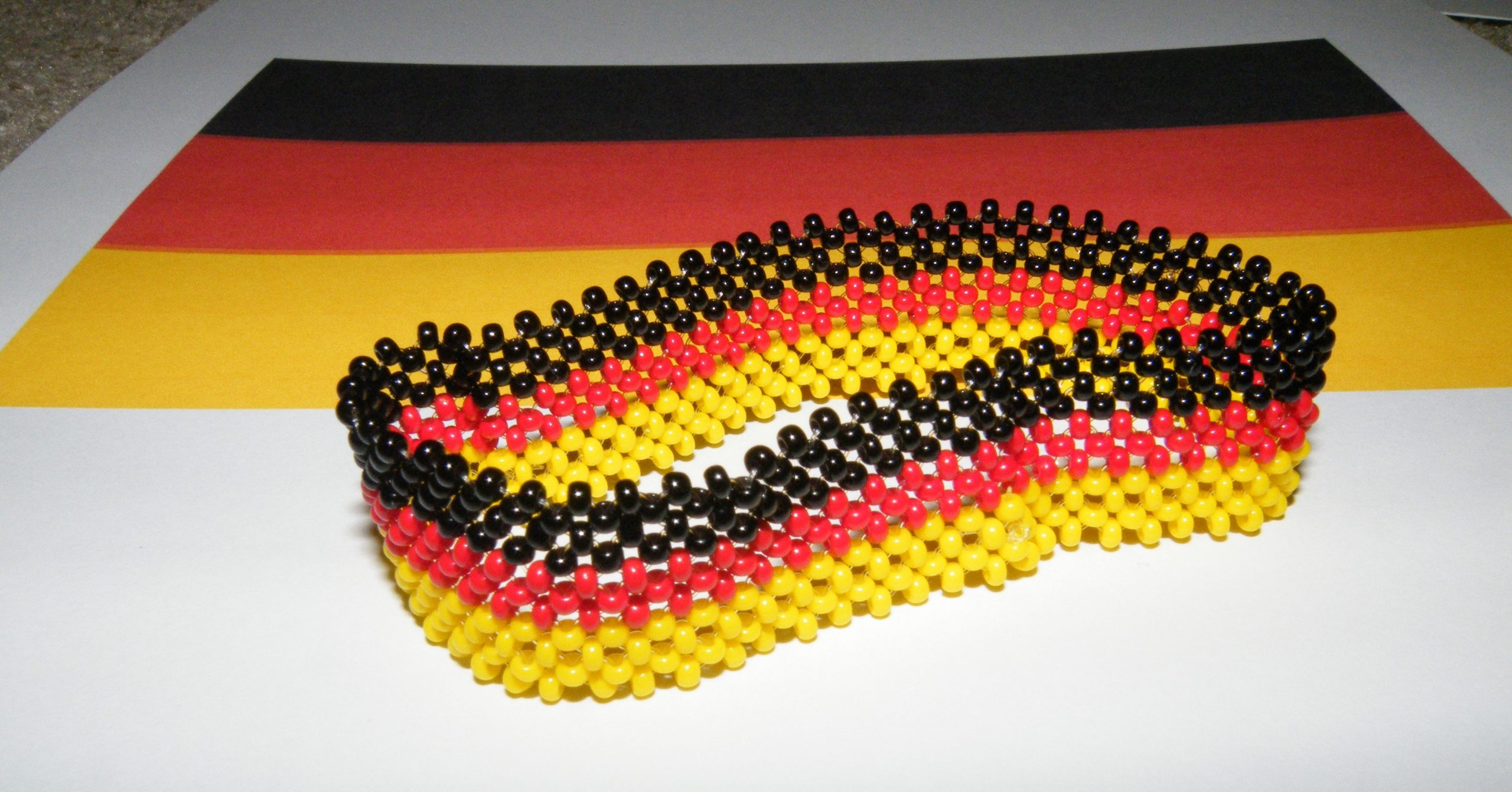 Germany German Beaded Flag Bracelet