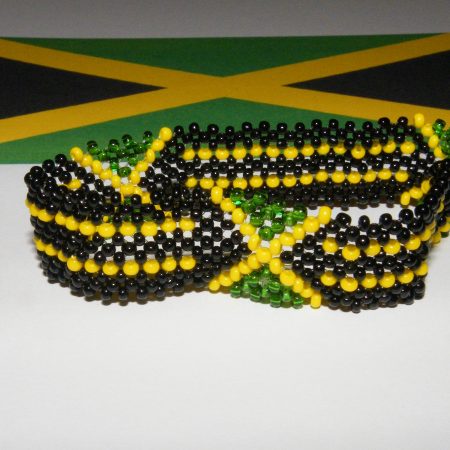Jamaican Beaded Flag Bracelet