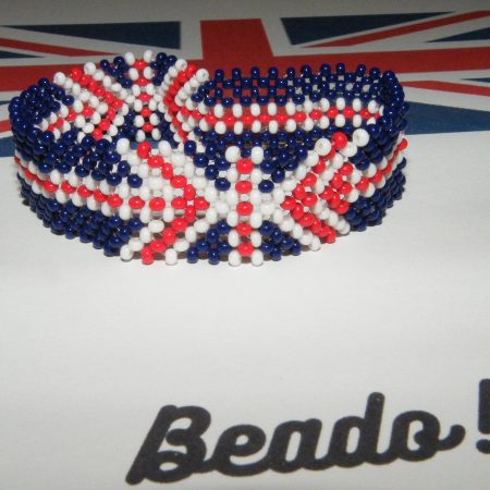United Kingdom Beaded Flag Bracelet