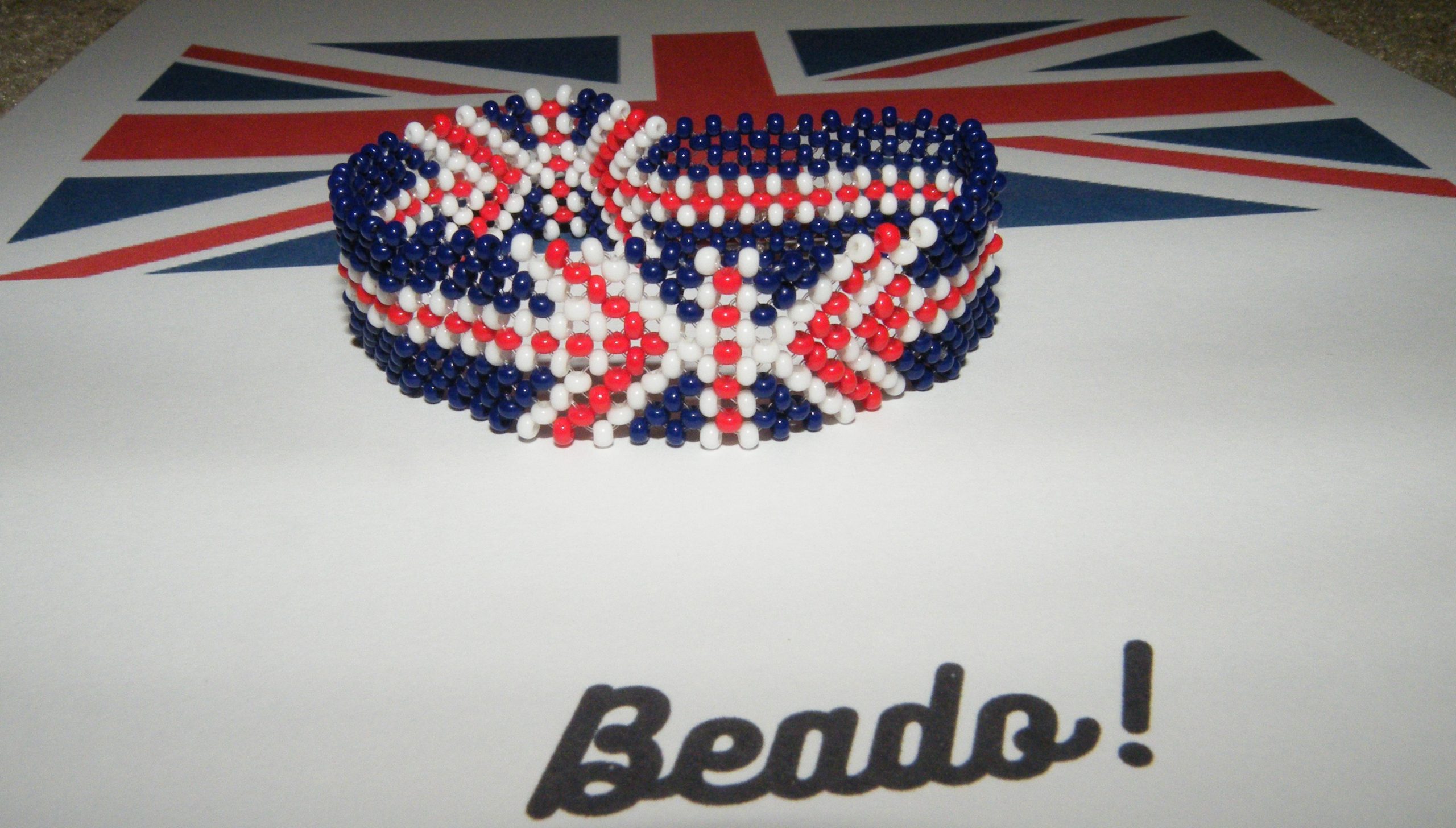 Uk United Kingdom Beaded Flag Bracelet